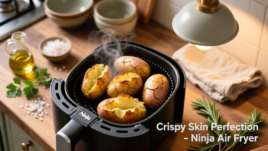 Crispy Jacket Potatoes in Ninja Air Fryer
