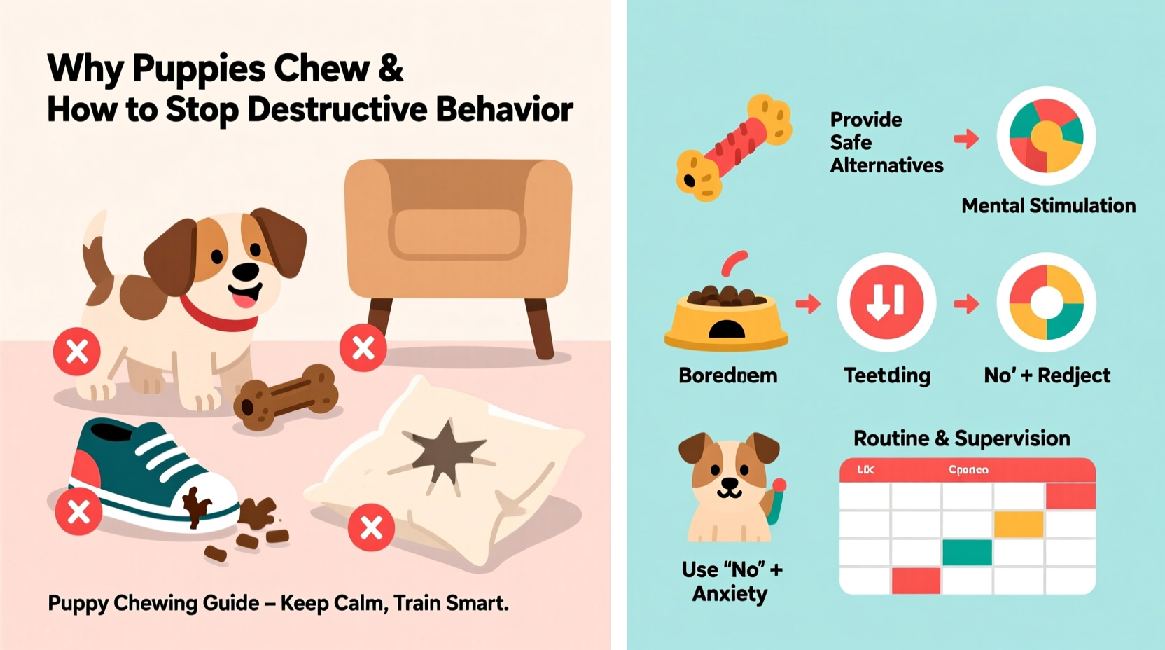why does my puppy chew everything and how to stop destructive behavior