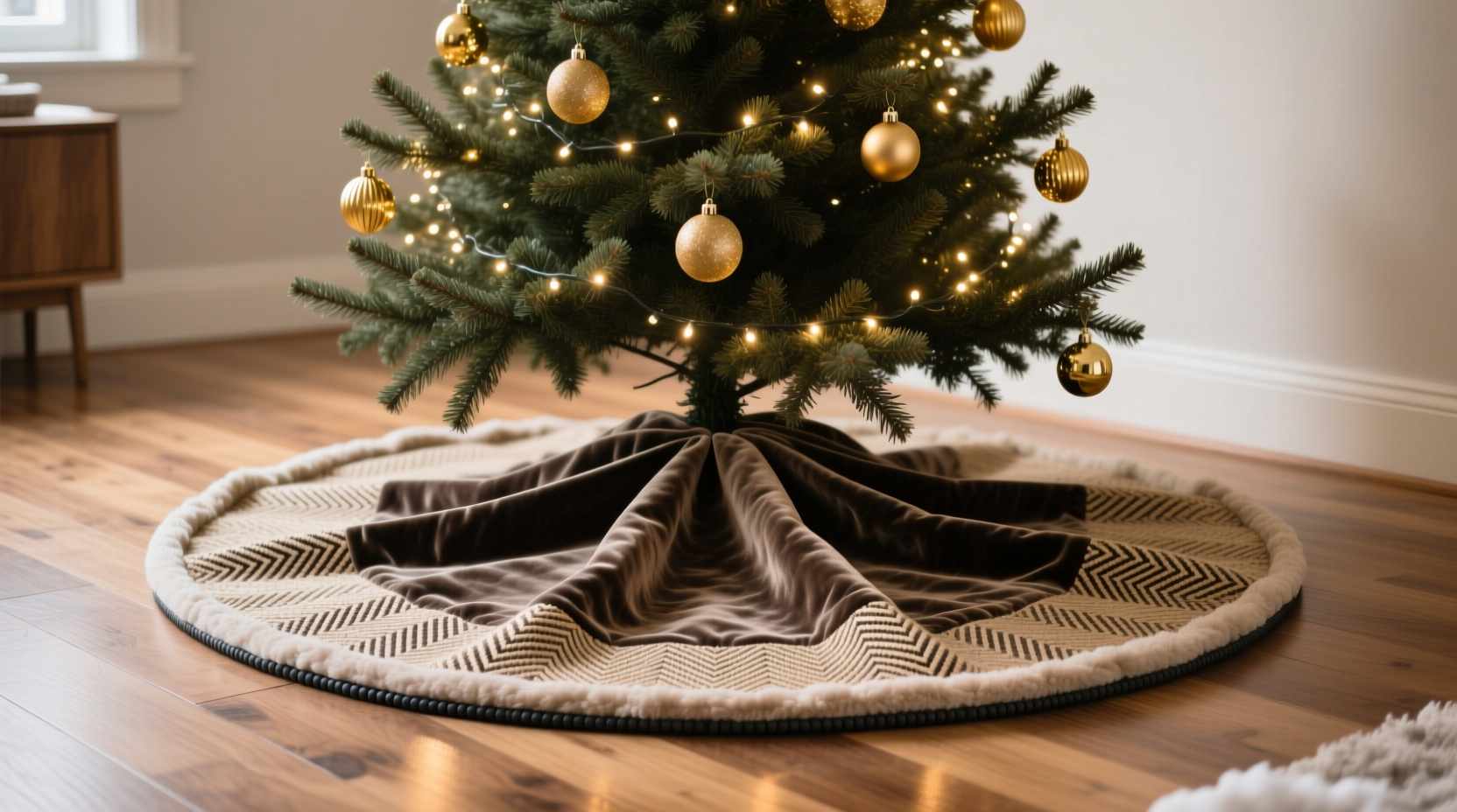 how to style a christmas tree skirt when you have a wood floor no slip tricks