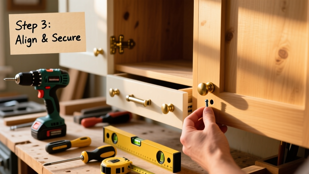 DIY Kitchen Cabinet Hardware Installation Guide
