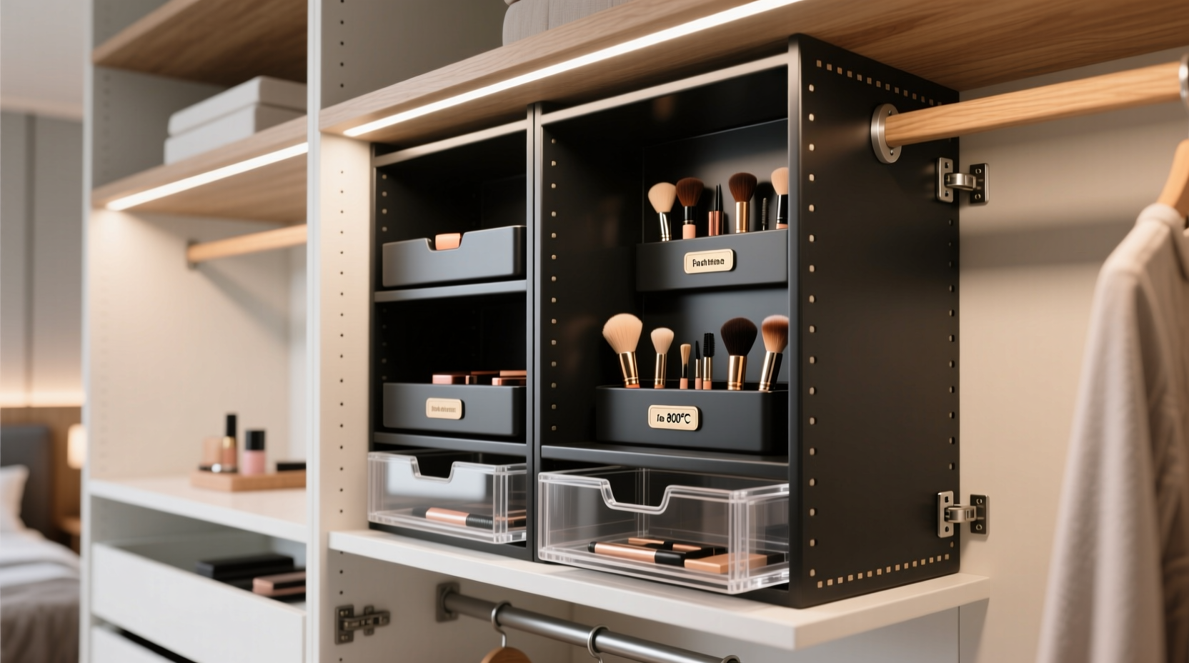 closet organization tips safe beauty tool storage