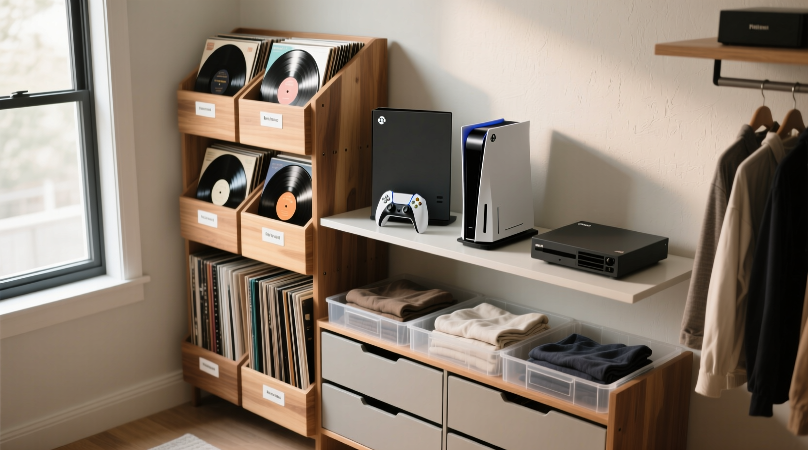 closet organization tips for vinyl consoles
