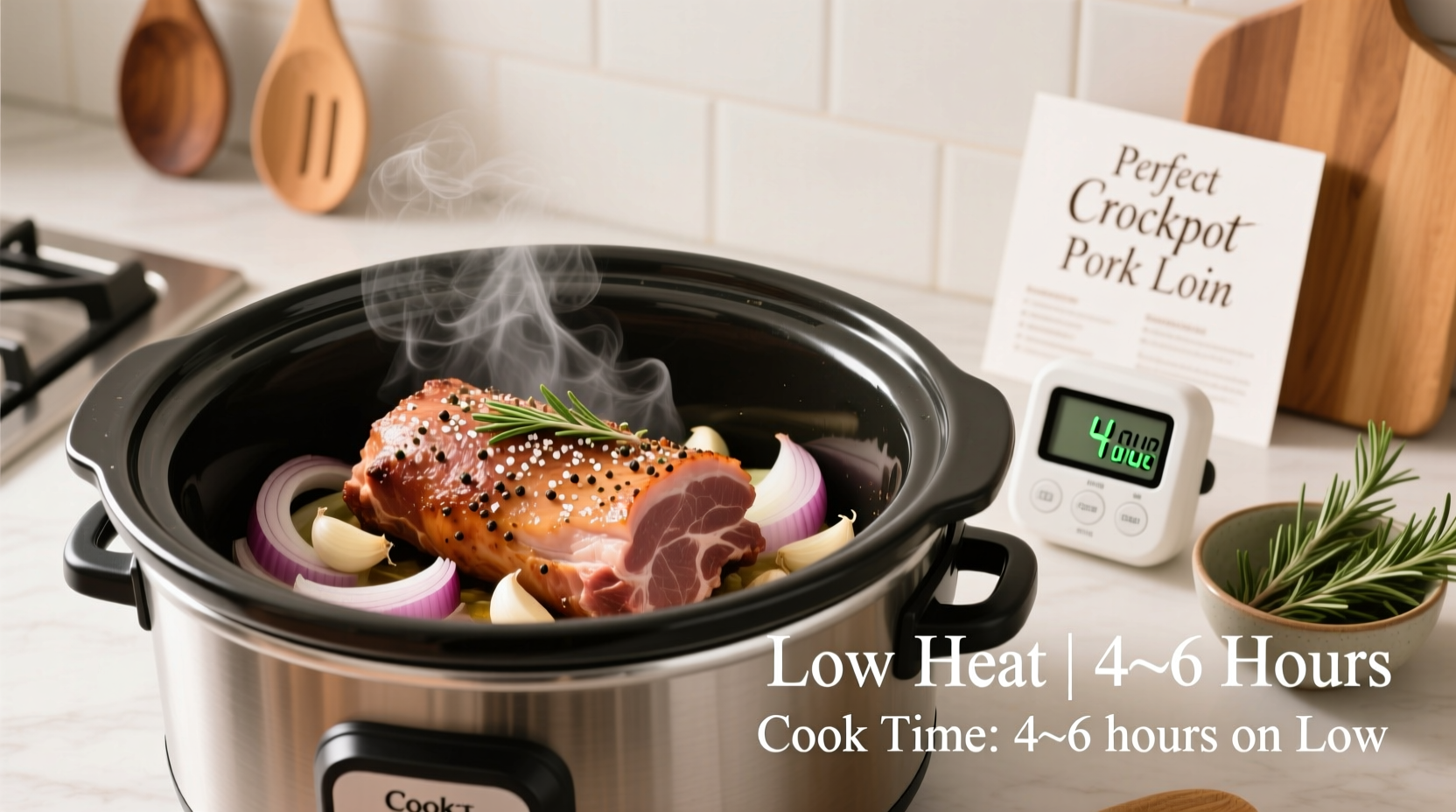 how long to cook pork loin in crockpot