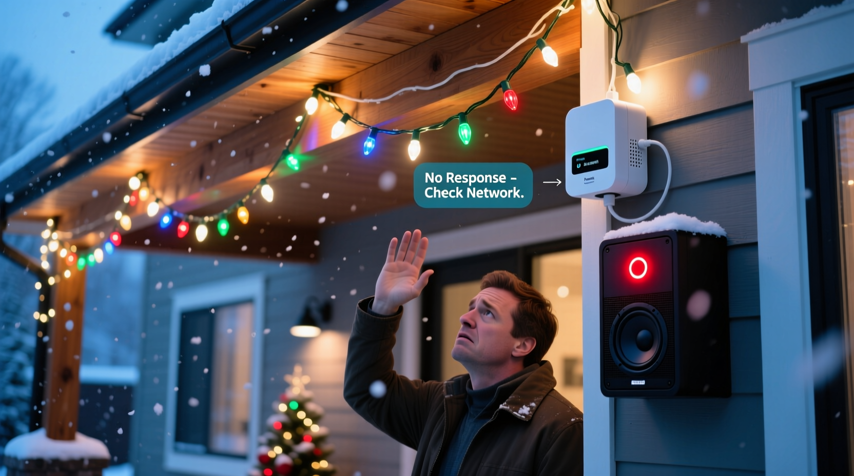 why is my smart christmas light system not responding to voice commands