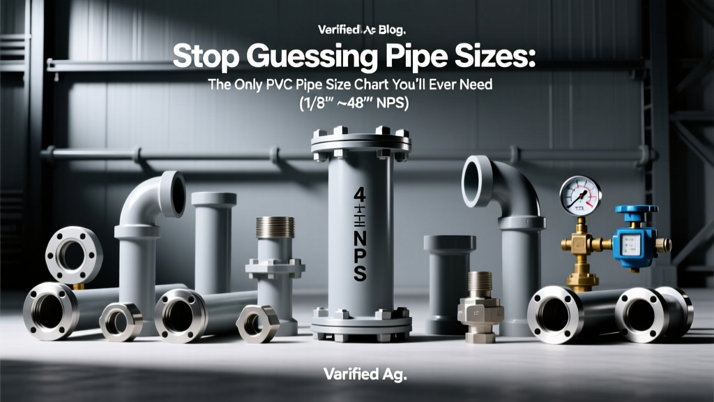 PVC Pipe Size Chart: 1/8″–48″ NPS, ASTM D1785 Verified