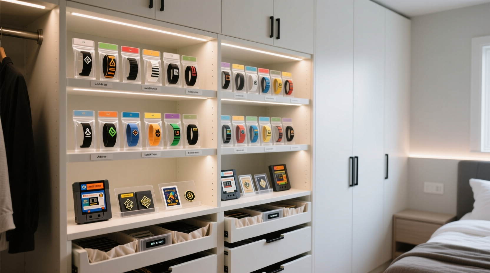 closet organization tips for gaming wristbands