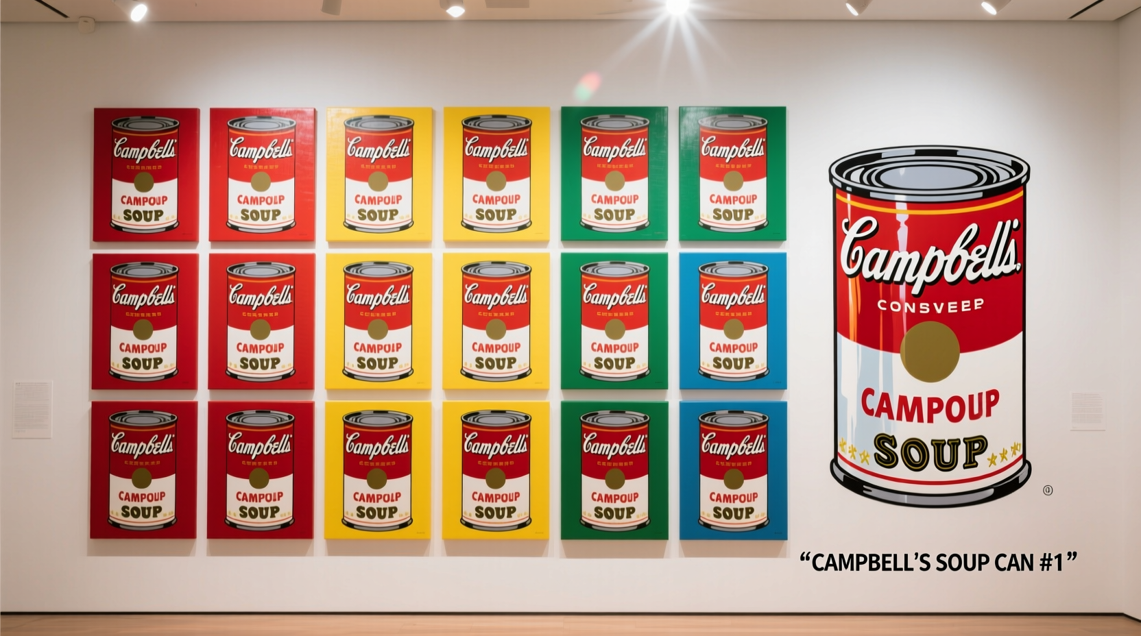 Andy Warhol Campbell's Soup Cans artwork display
