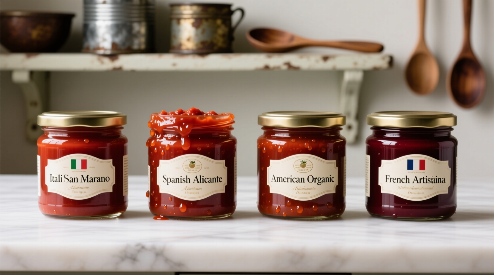 Tomato paste varieties side by side comparison