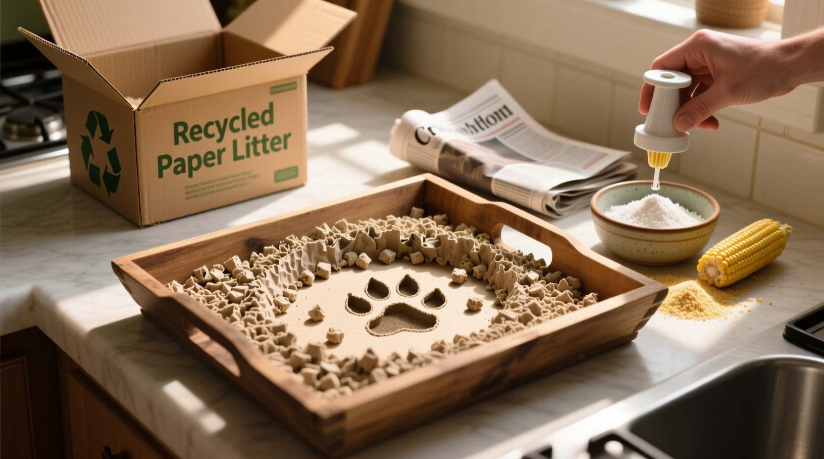 make your own kitty litter at almost no cost