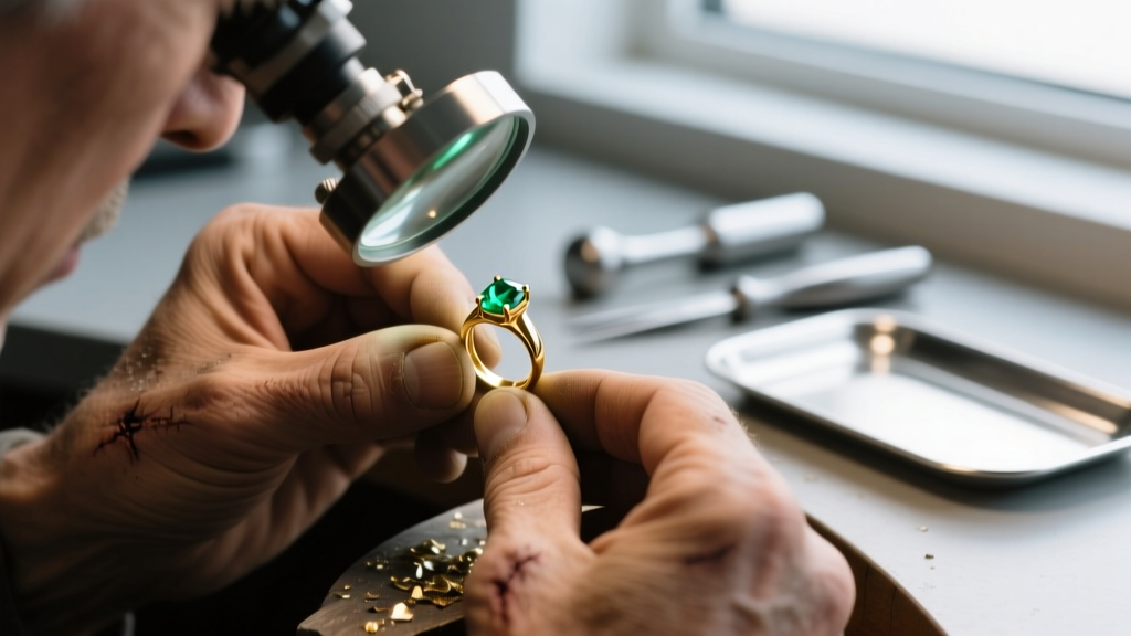 Macro shot of a jeweler