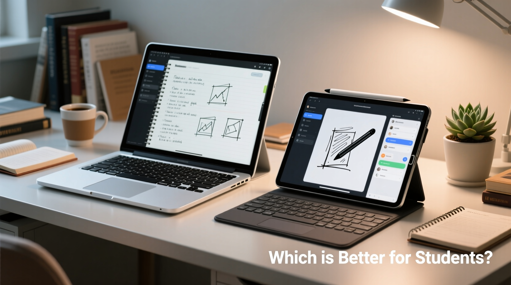 touchscreen laptop vs tablet with keyboard which is better for students