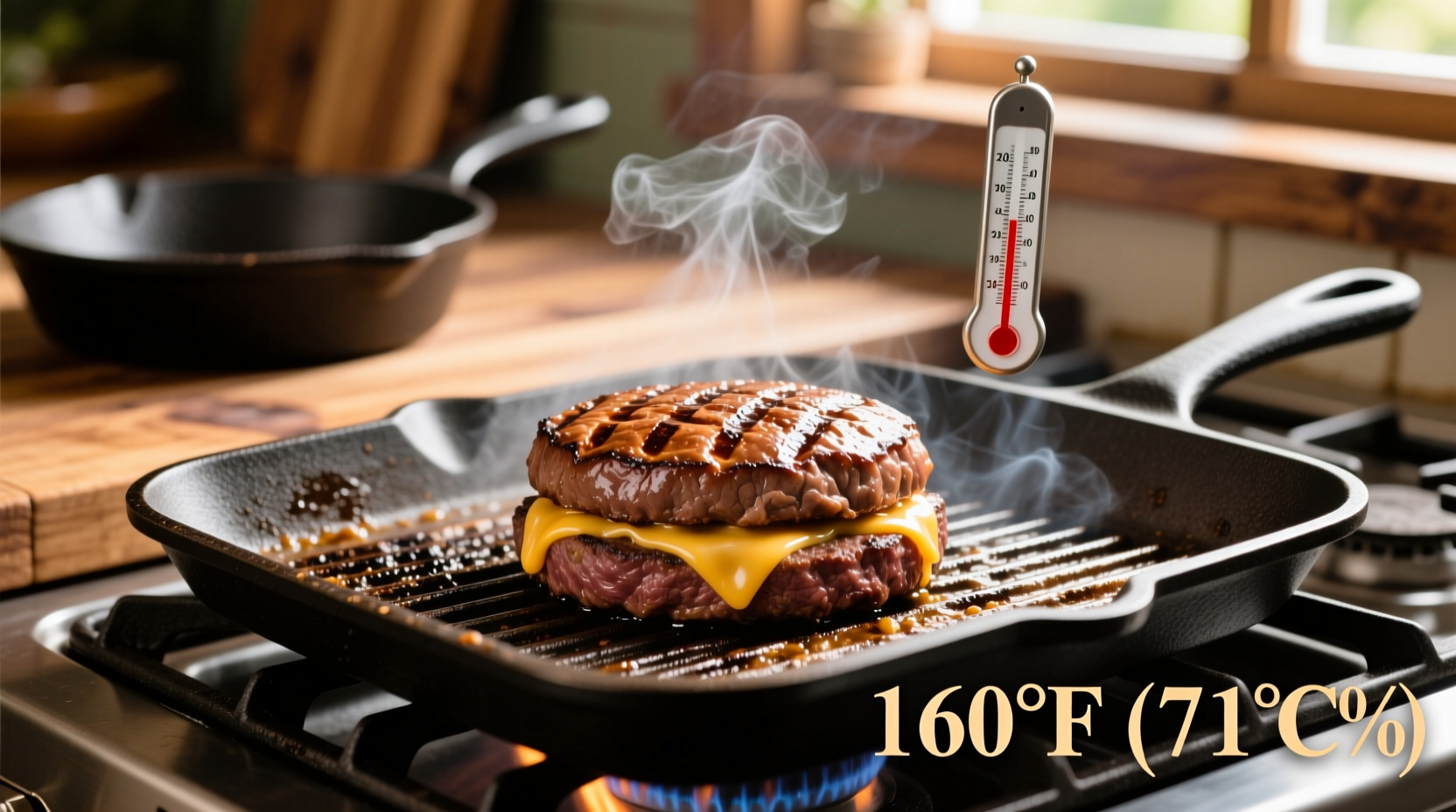 what temp to cook burgers