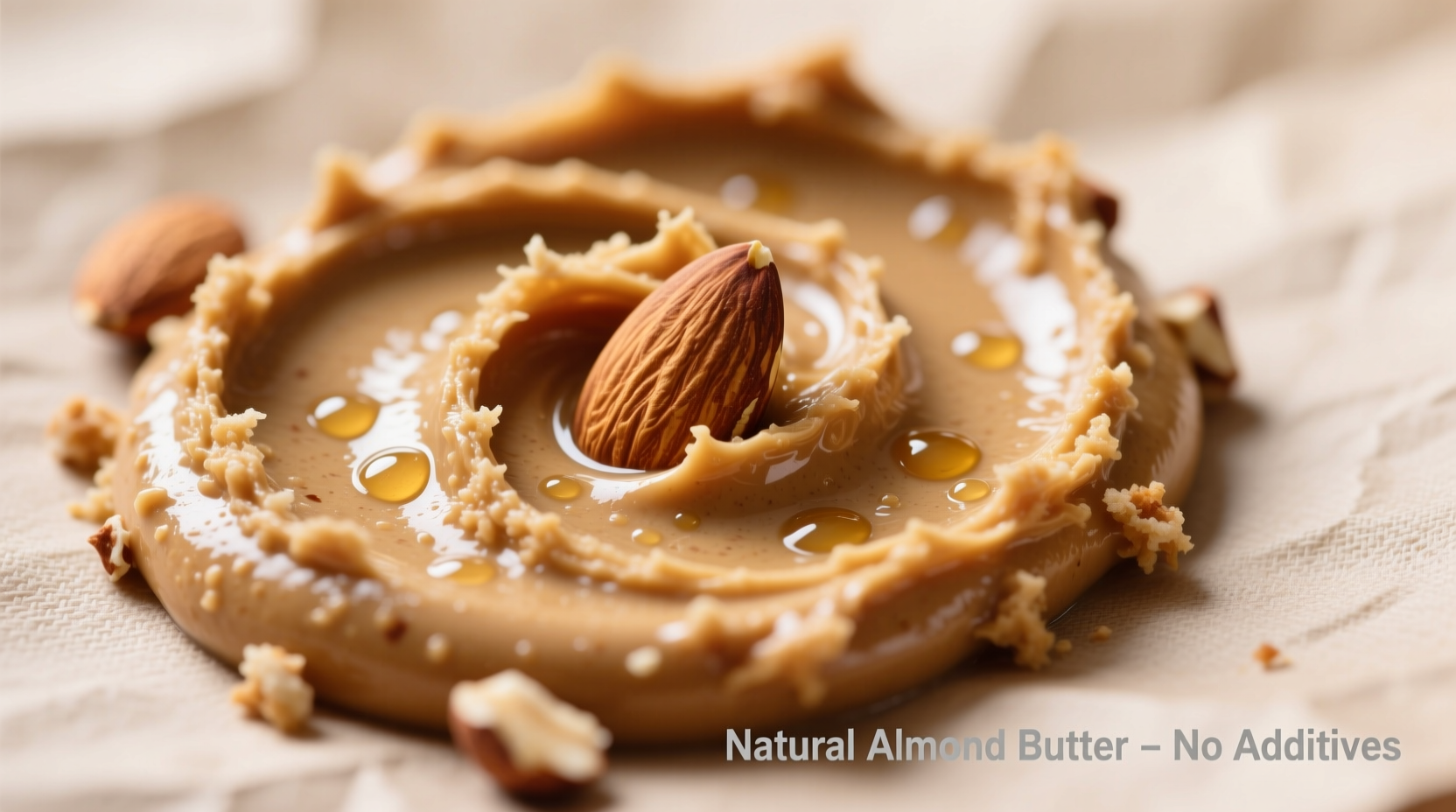 Almond butter texture and color variations