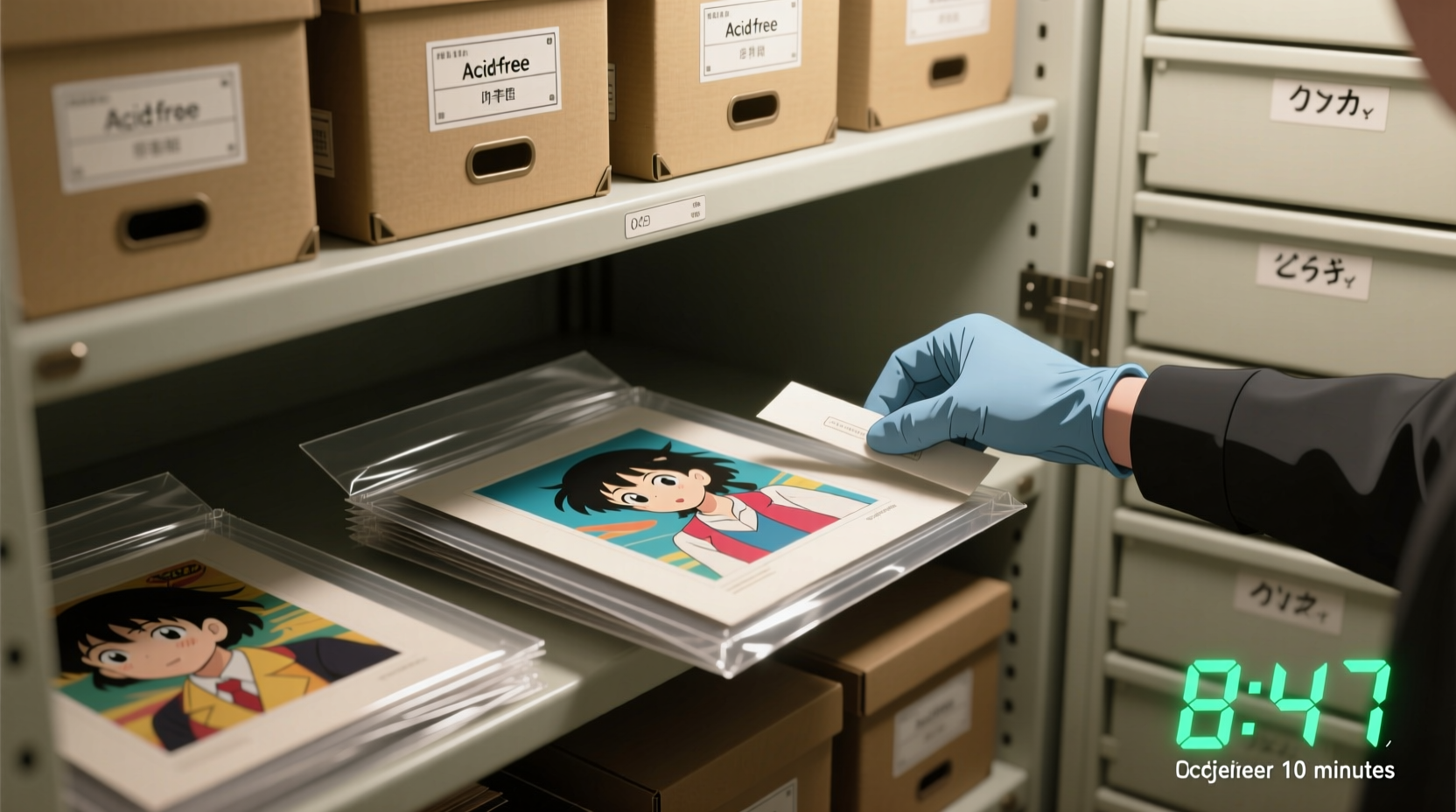 how to store anime prints in closets safely