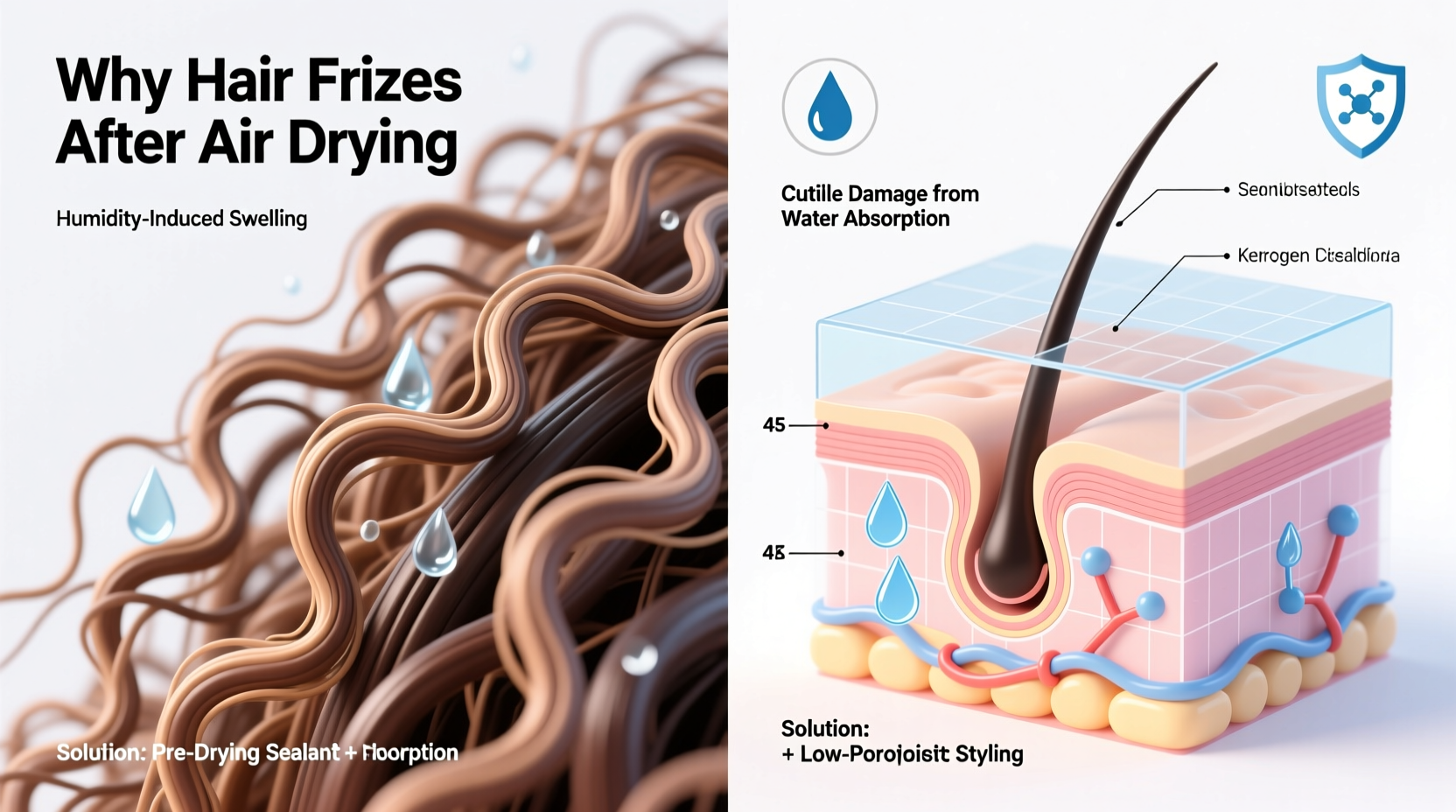 why is my hair frizzy after air drying science backed solutions for smoother strands