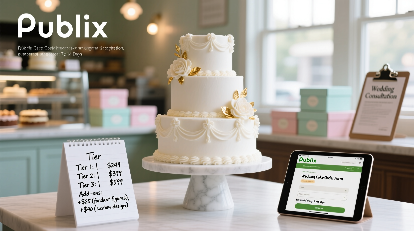 how much are publix wedding cakes