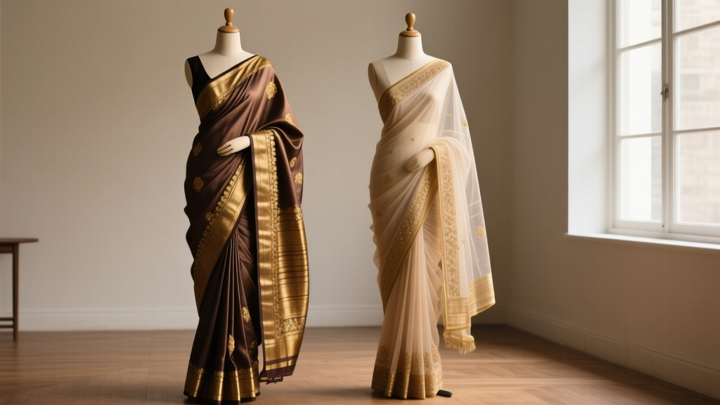 Authentic Katan Silk vs Kora Organza Banarasi Saris: 2026 Guide
