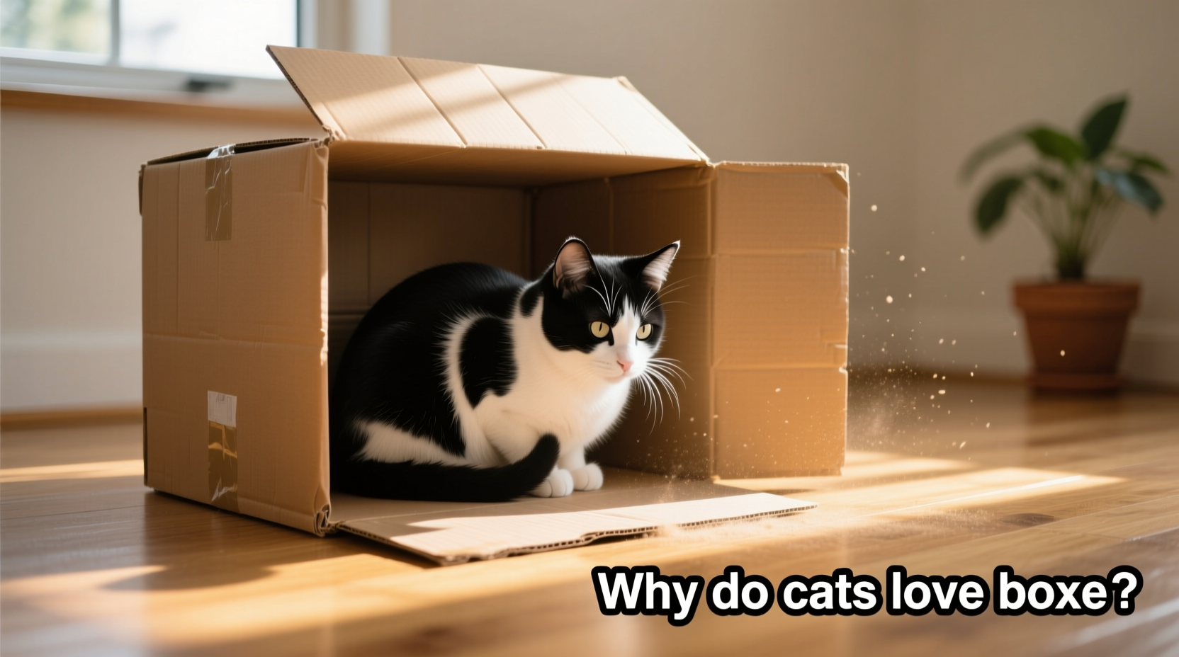 why does my cat sit in boxes larger than them and what satisfies this instinct