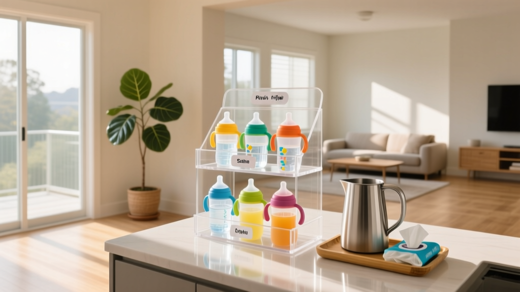 DIY 'Sippy Cup Refill Station' for Morning Chaos