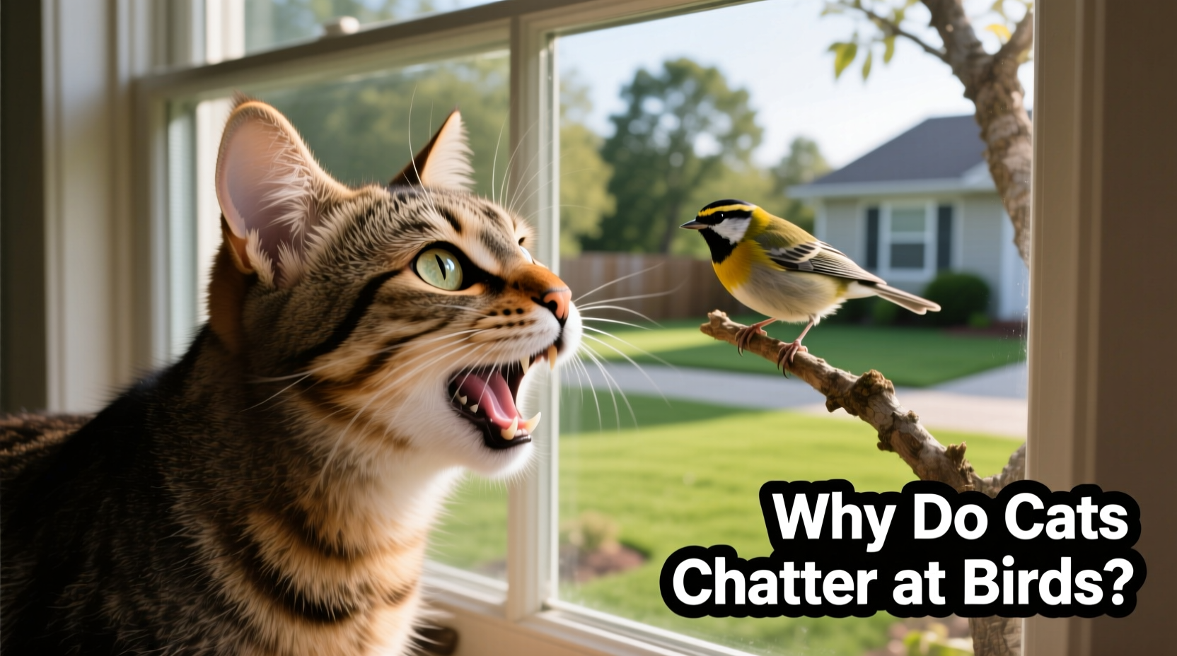 why does my cat chatter at birds through the window instinct explained