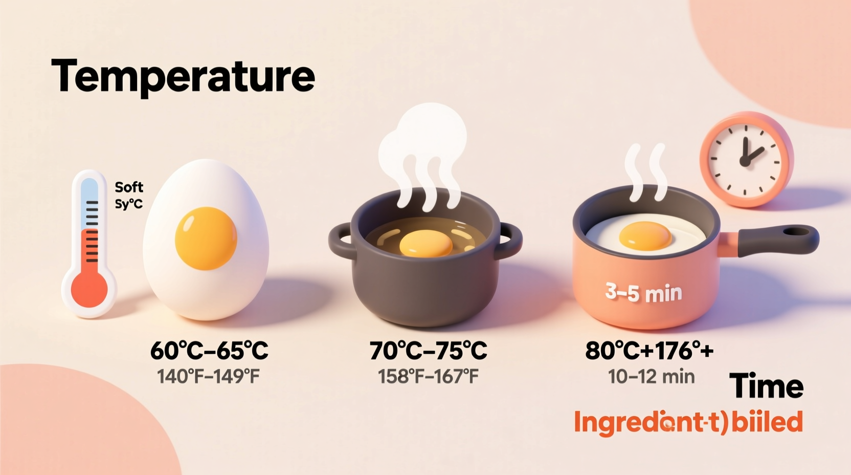 what temperature to cook eggs