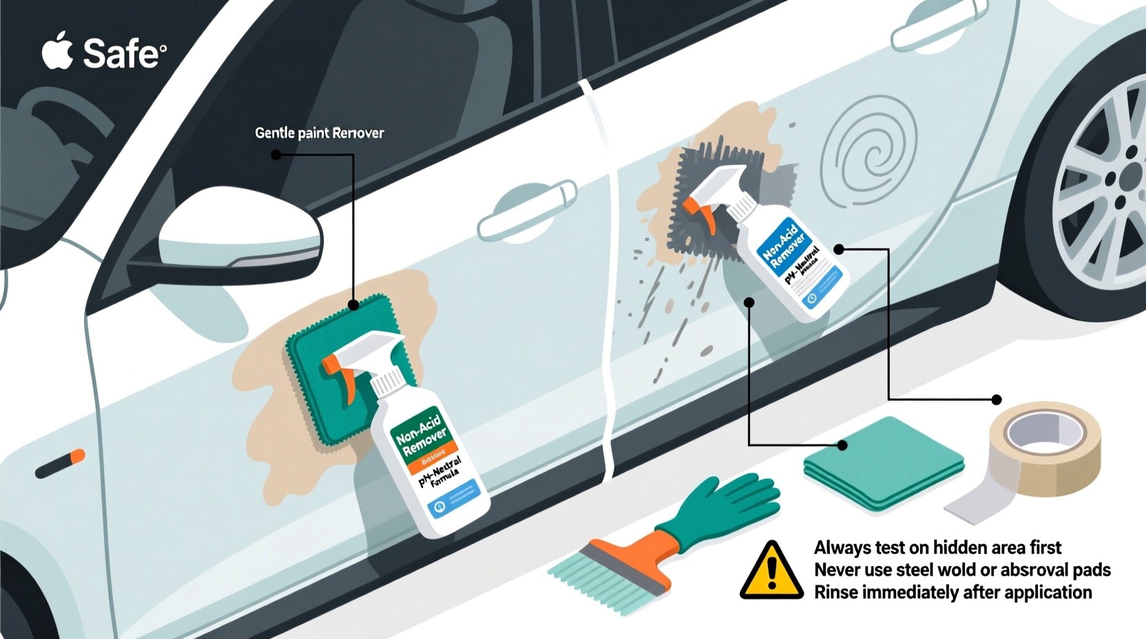 how to remove paint from car without damaging original paint
