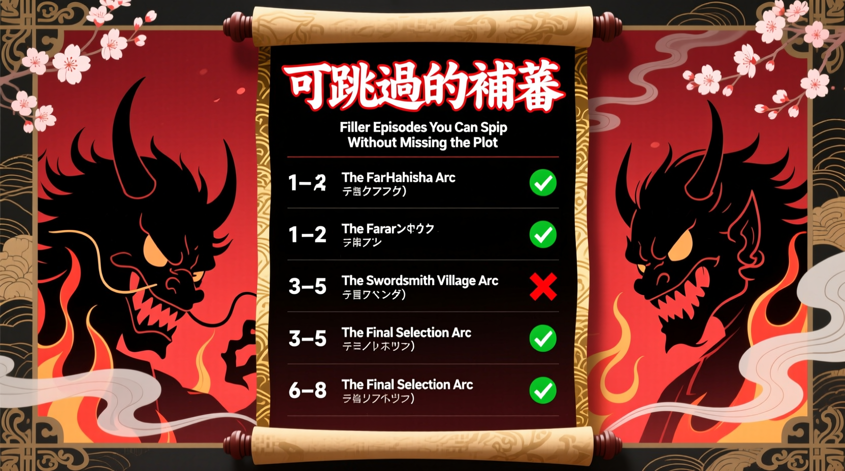 demon slayer filler list episodes you can actually skip without missing plot