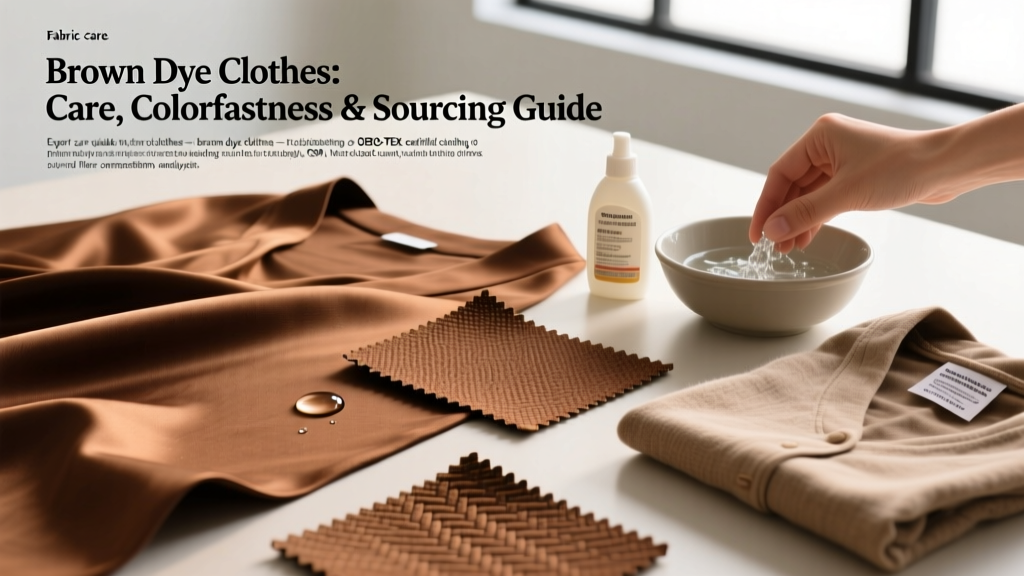 Brown Dye Clothes: Care, Colorfastness & Sourcing Guide