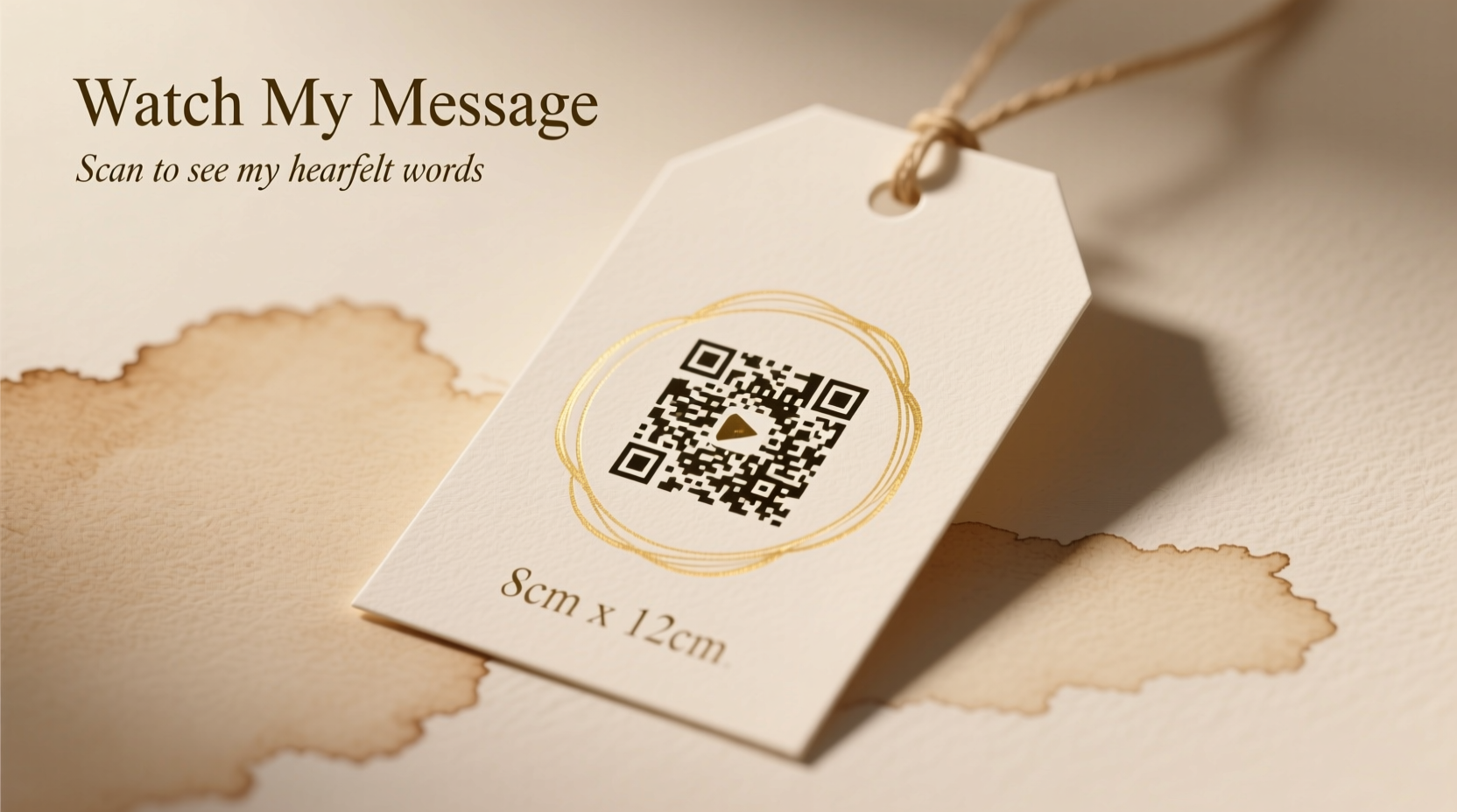 how to personalize a gift tag with a qr code linking to a video message
