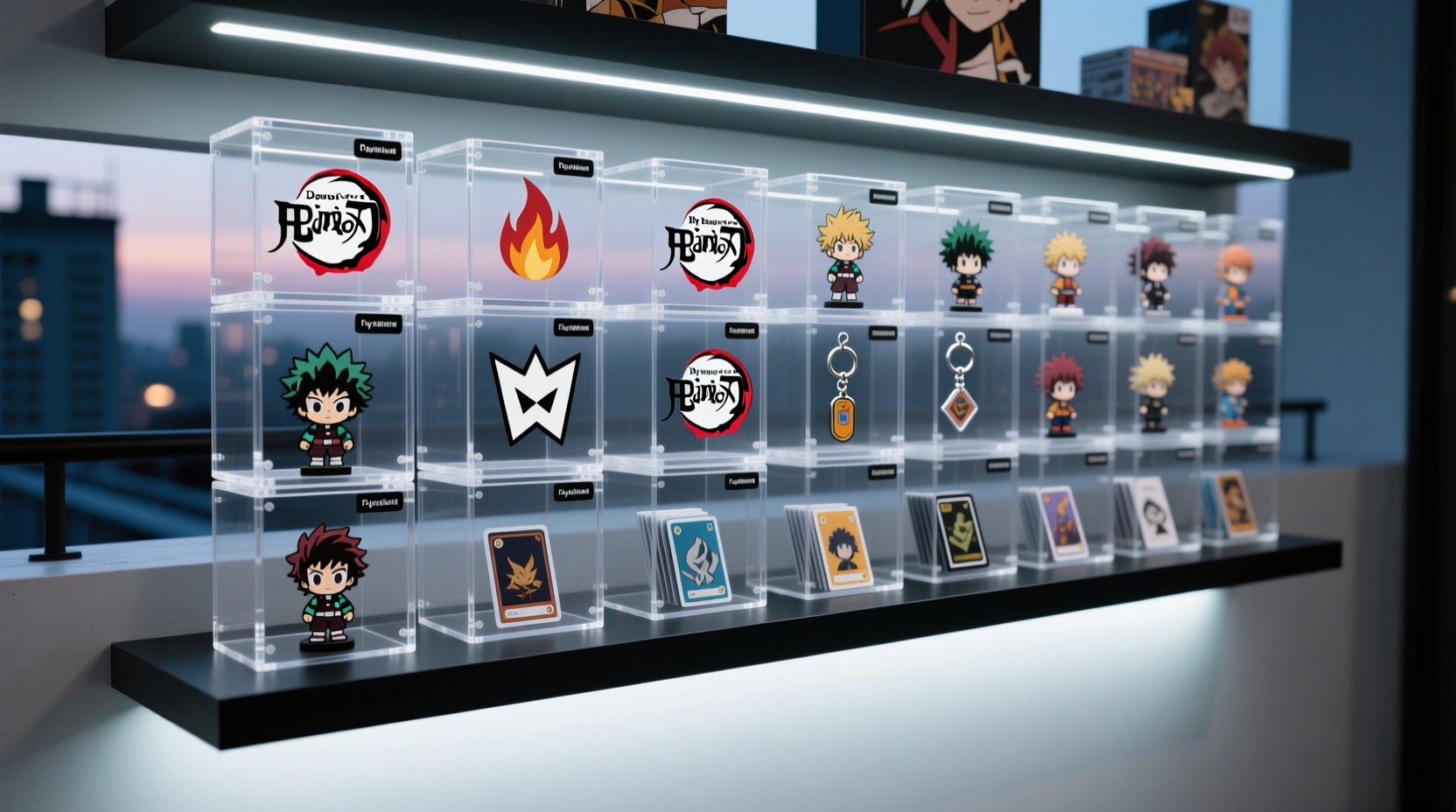 anime merch organization fandom sorted pouch system