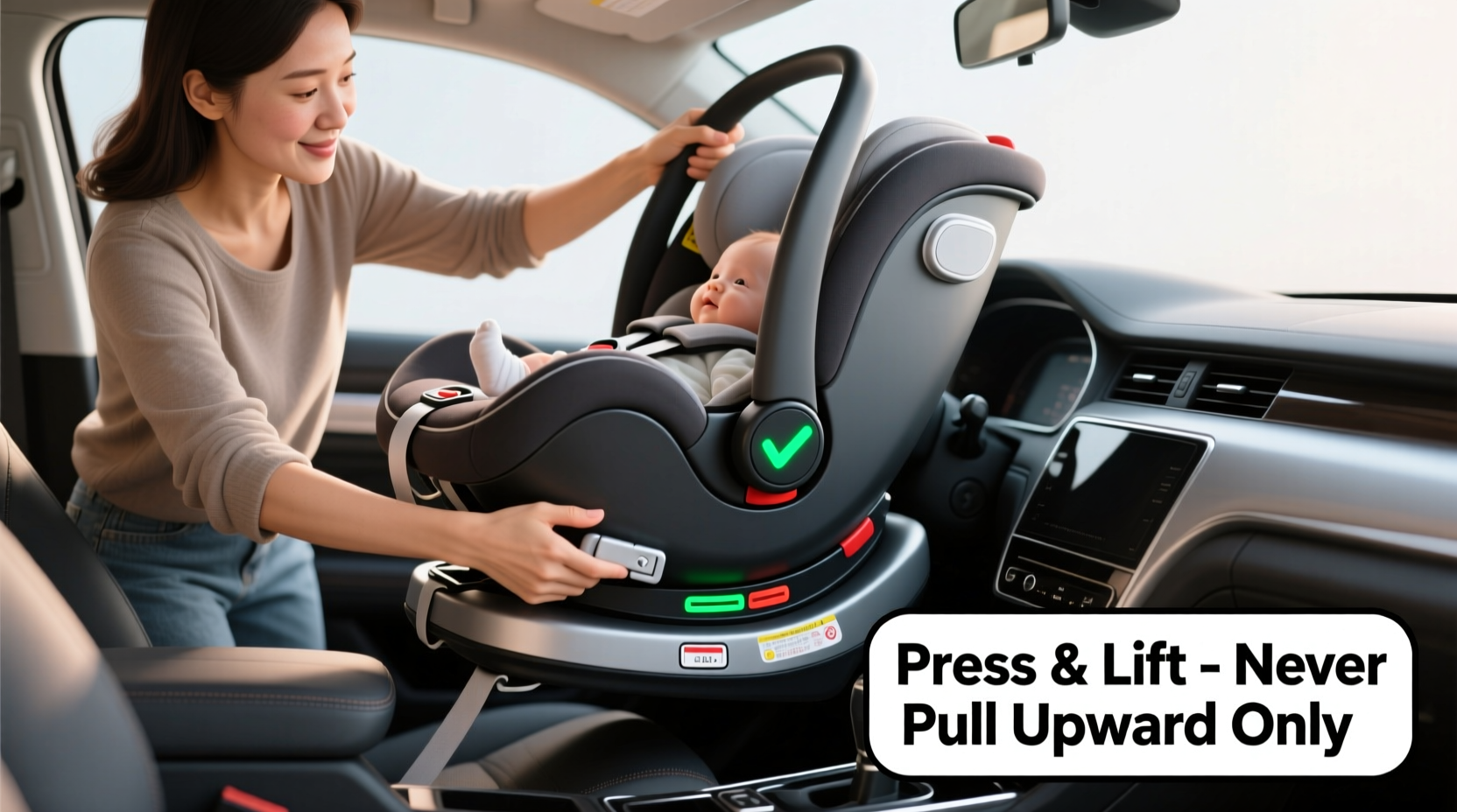 how to remove infant car seat from base