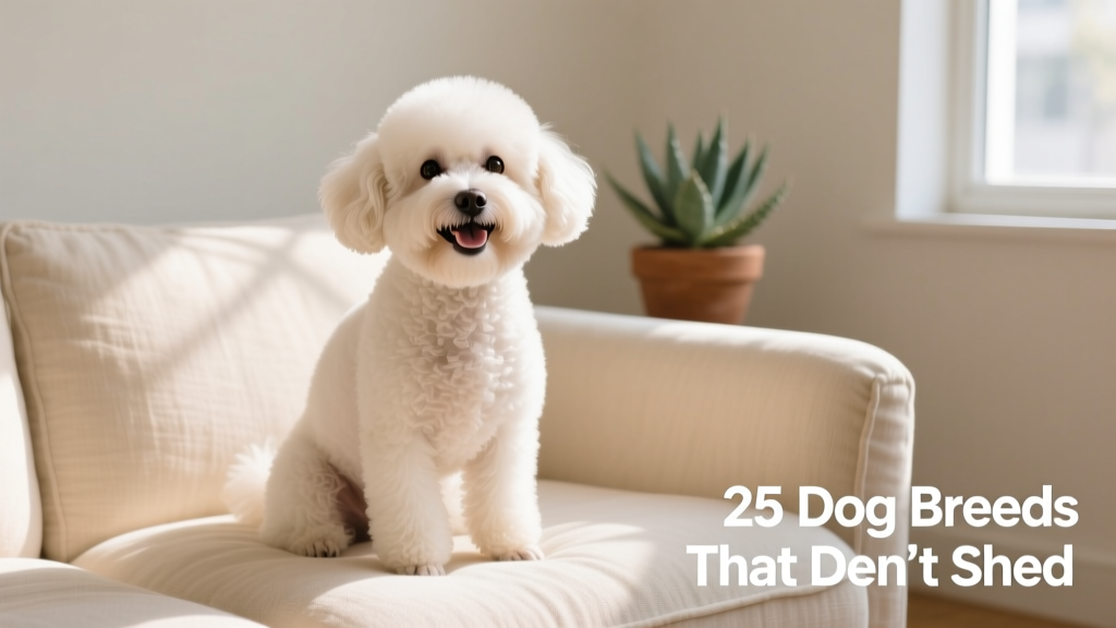 A cheerful Bichon Frise sitting on a clean, light-colored sofa with minimal visible fur