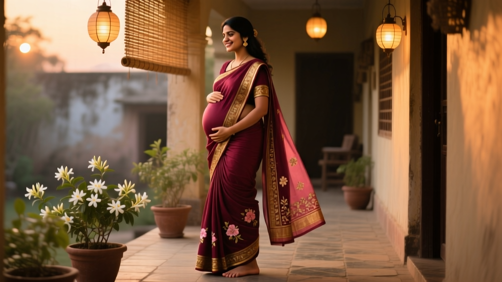 The Saree in Pregnancy and Postpartum: A Doula’s Evidence-Informed Guide to Comfort, Safety, and Cultural Continuity
