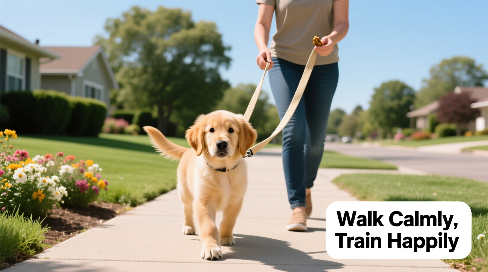 how to train your puppy to walk calmly on a leash without pulling like a sled dog