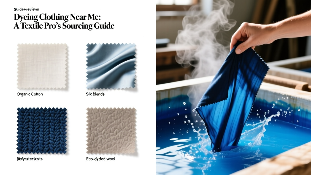 Dyeing Clothing Near Me: A Textile Pro’s Sourcing Guide