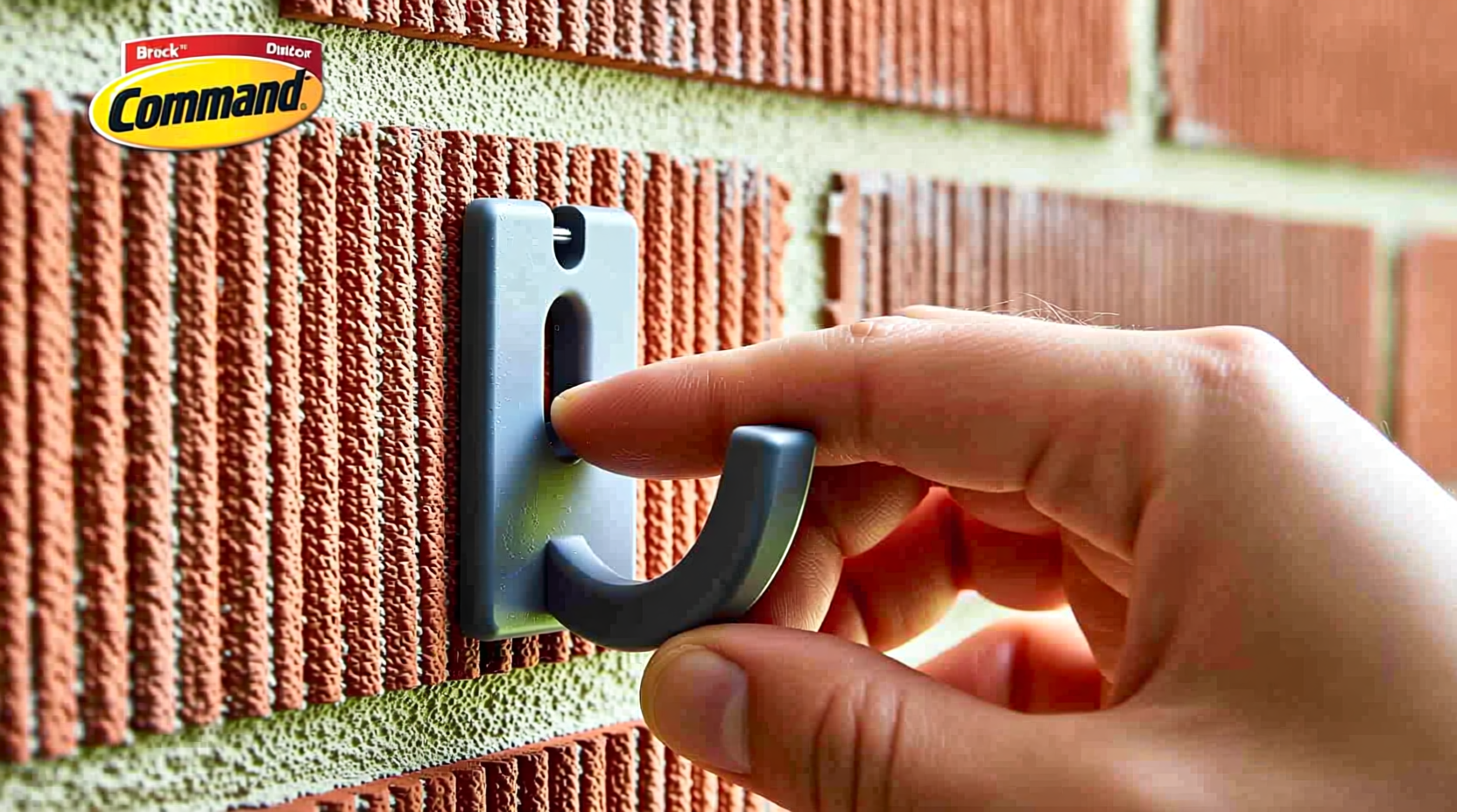 can you use command hooks for hanging lights on brick surfaces safely