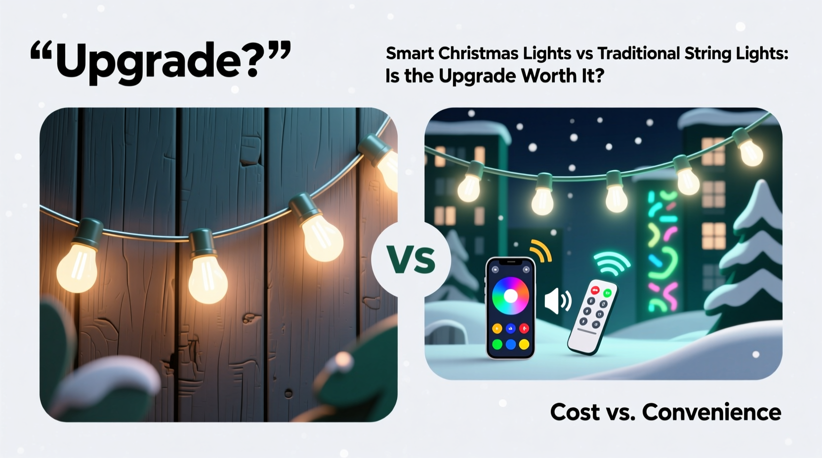 smart christmas lights vs traditional string lights is the upgrade worth it for your holiday decor