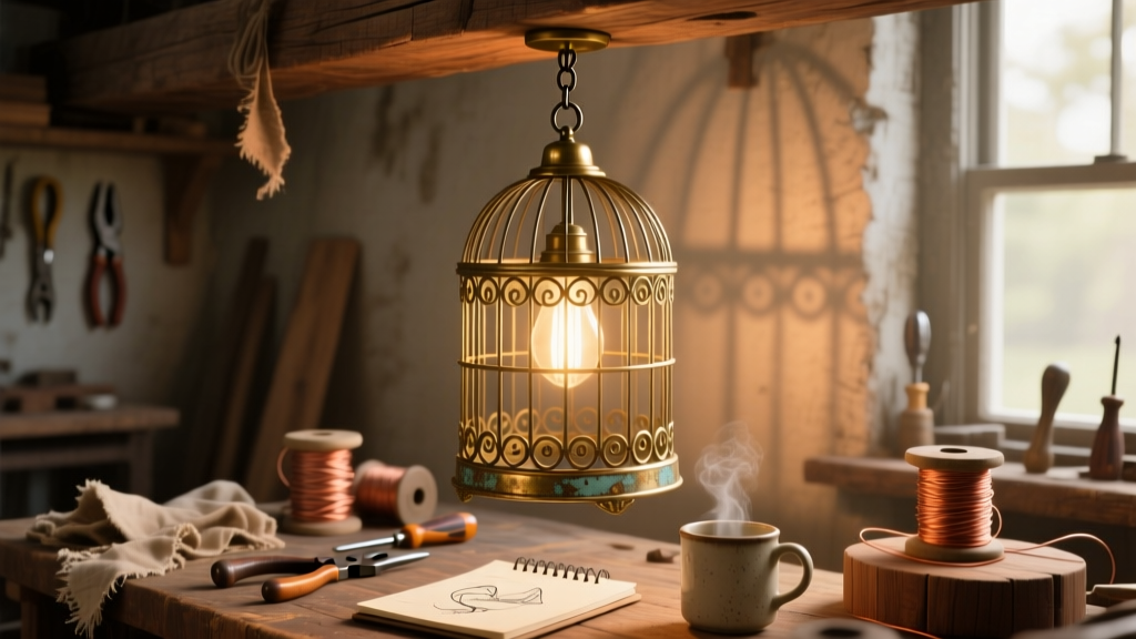 DIY Birdcage Lamp: Vintage-Inspired Lighting Project