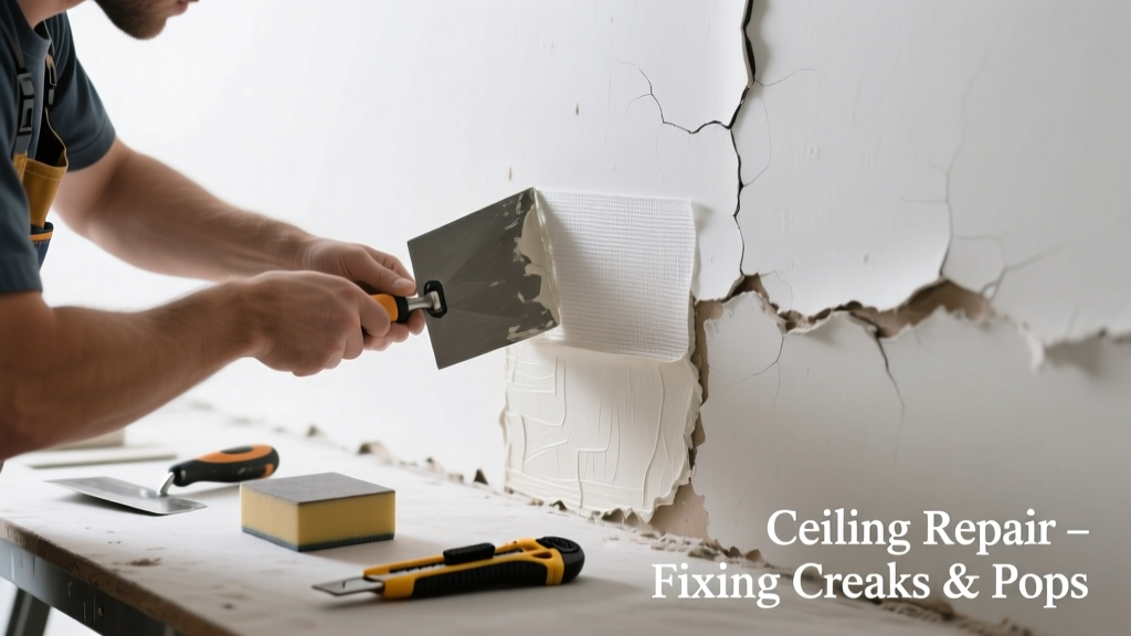 Fix Peeling Ceiling Texture Making Creaking or Popping Noises