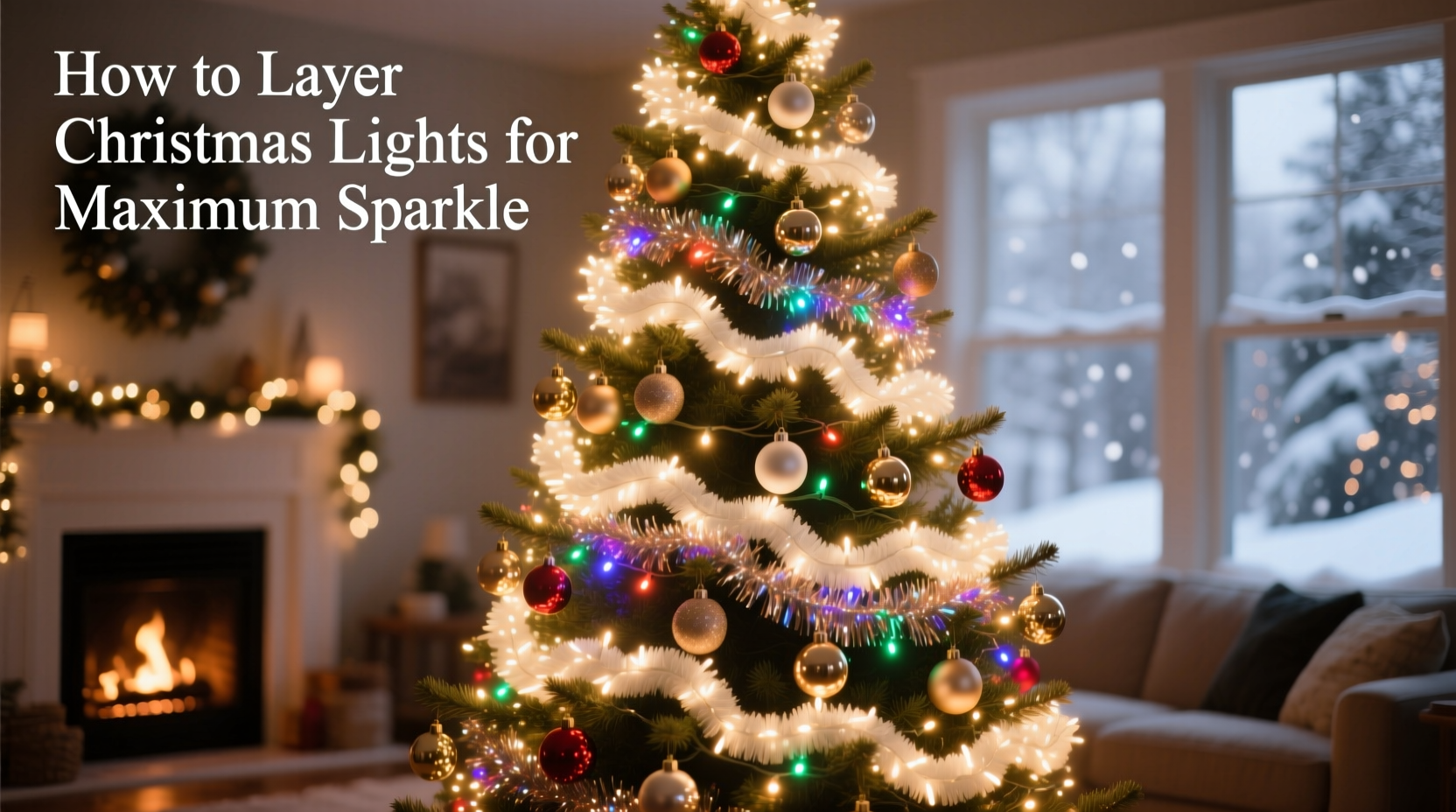 how to layer christmas lights on a tree for maximum sparkle effect