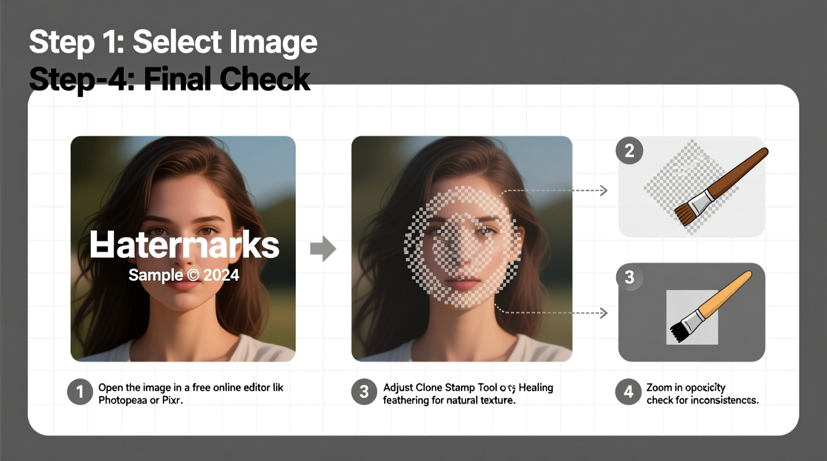 how to remove watermarks from photos without using paid software tools