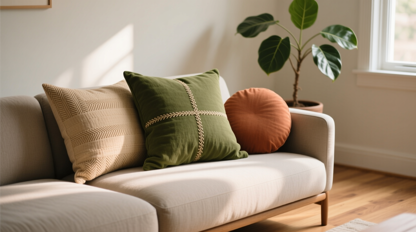 how to arrange throw pillows on a sectional sofa that looks effortless
