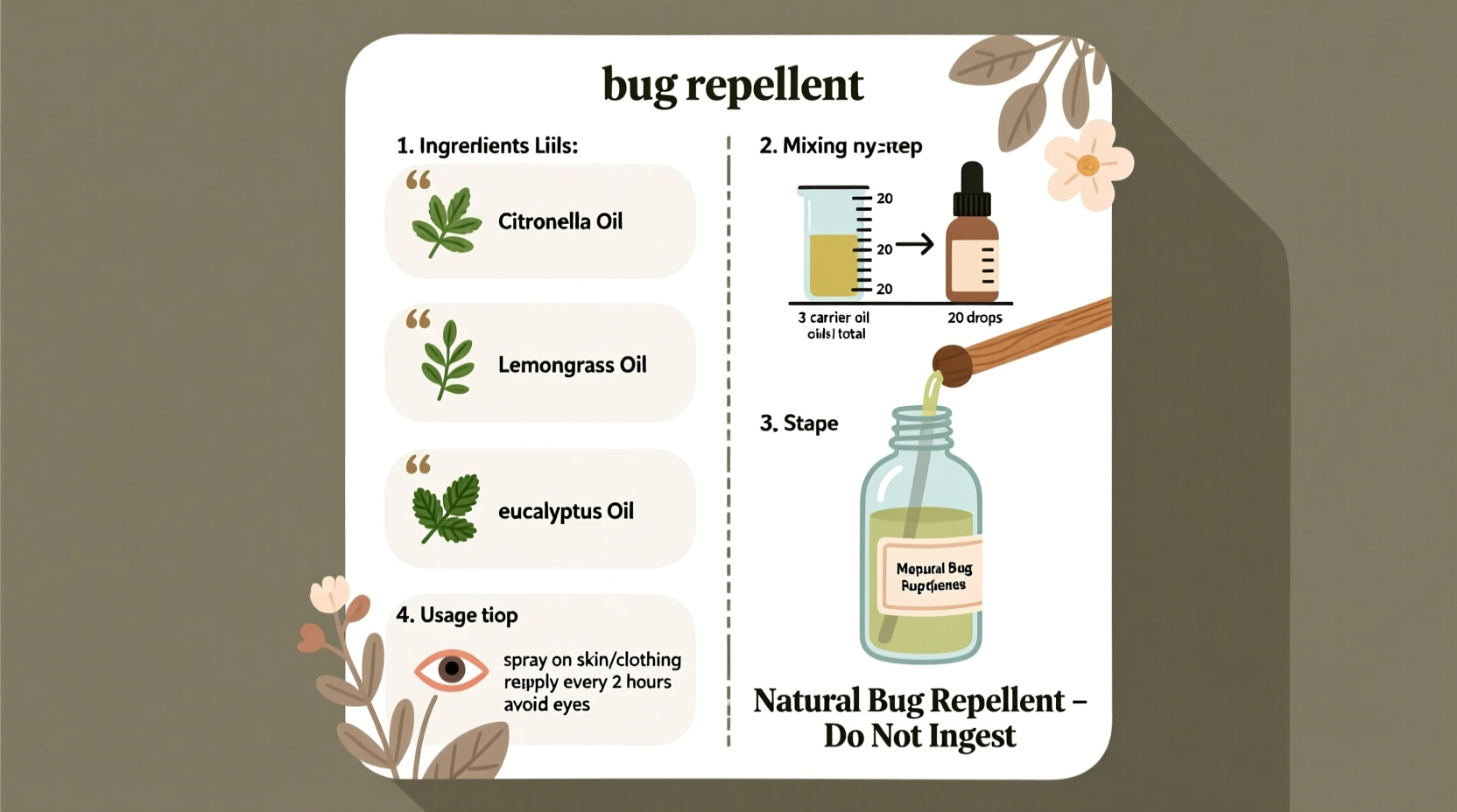 how to make your own natural bug repellent using essential oils