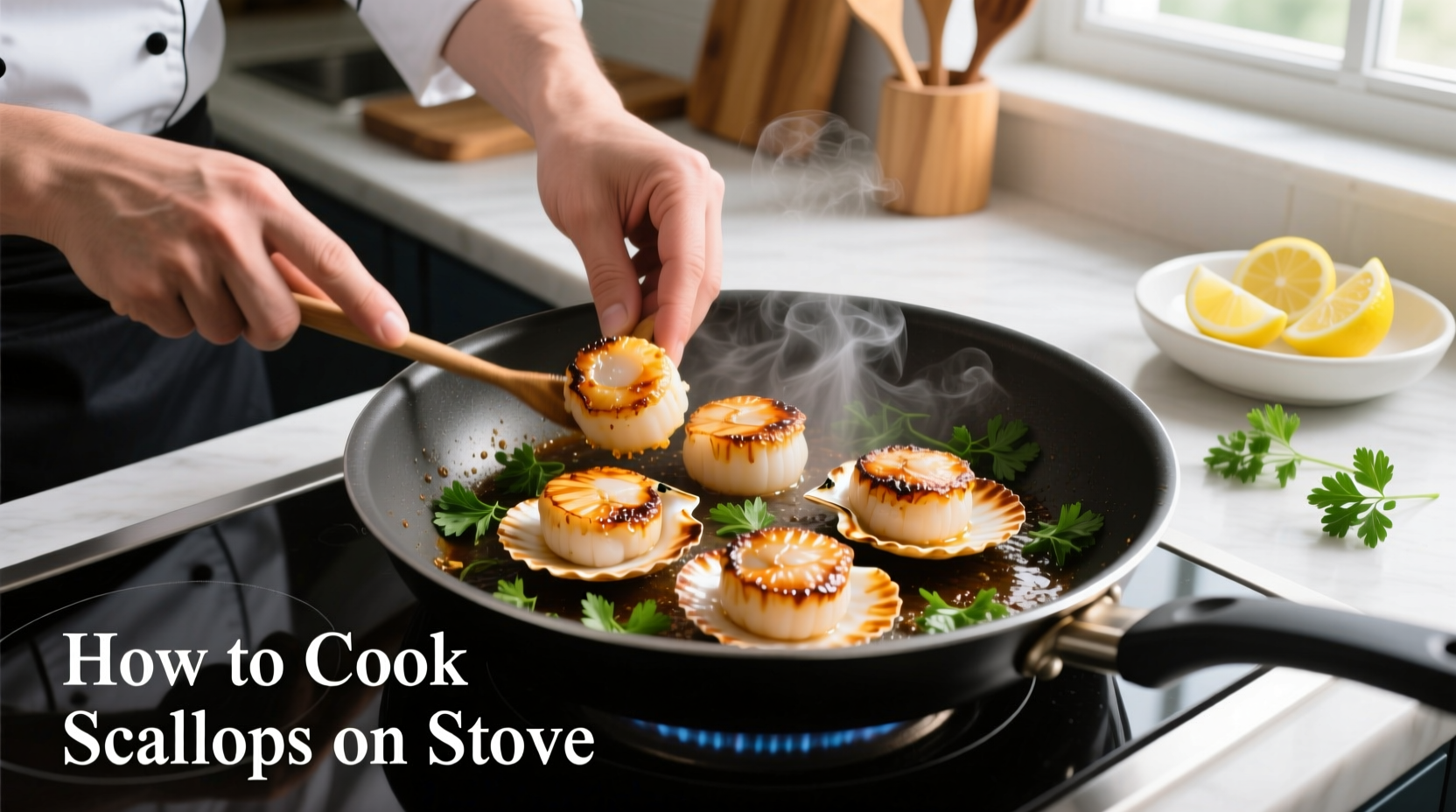 how to cook scallops on stove