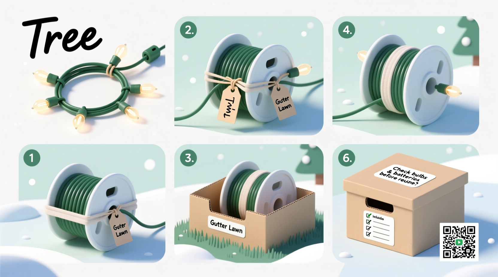 how to organize christmas light reels for easy untangling next year