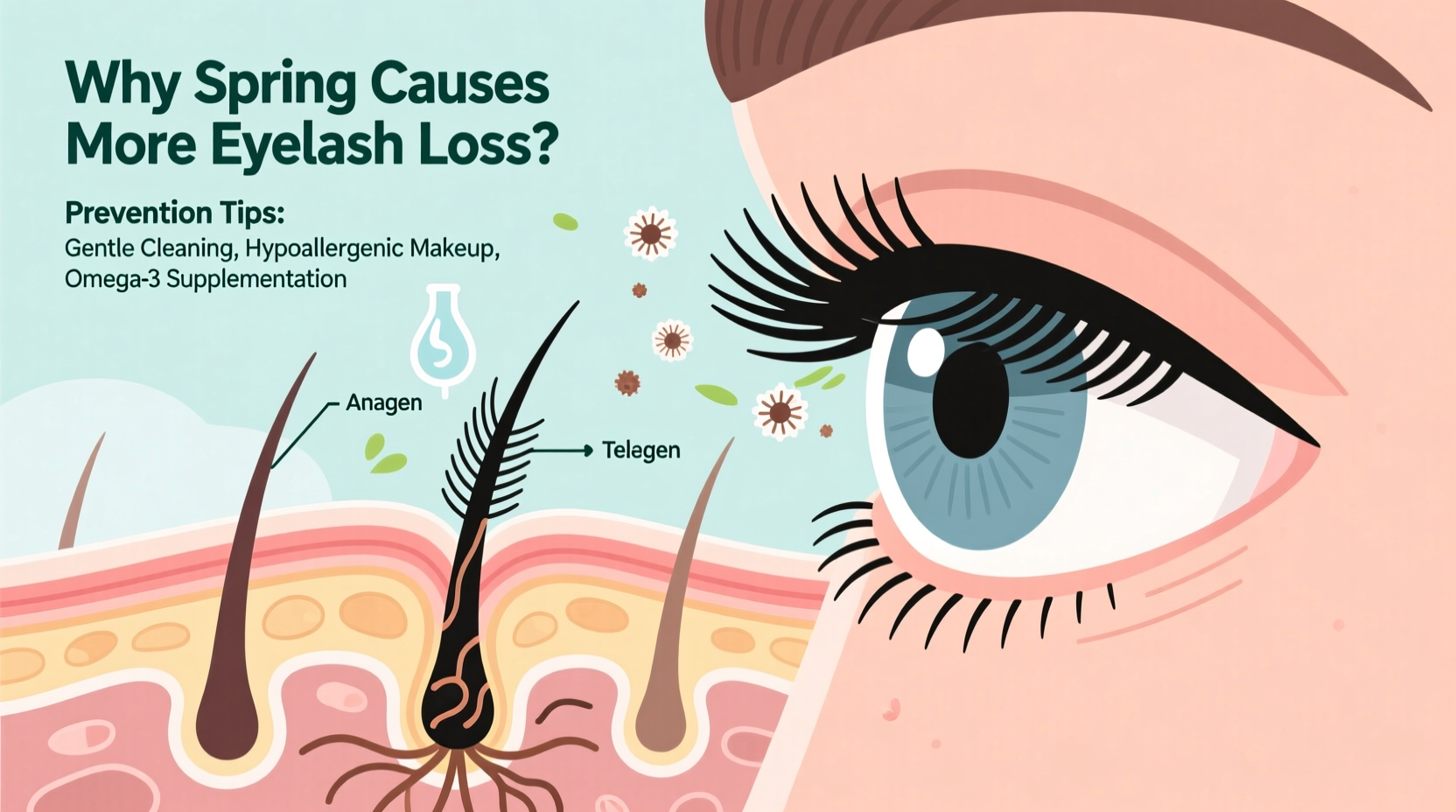 why do my eyelashes fall out more in spring and how to stop it