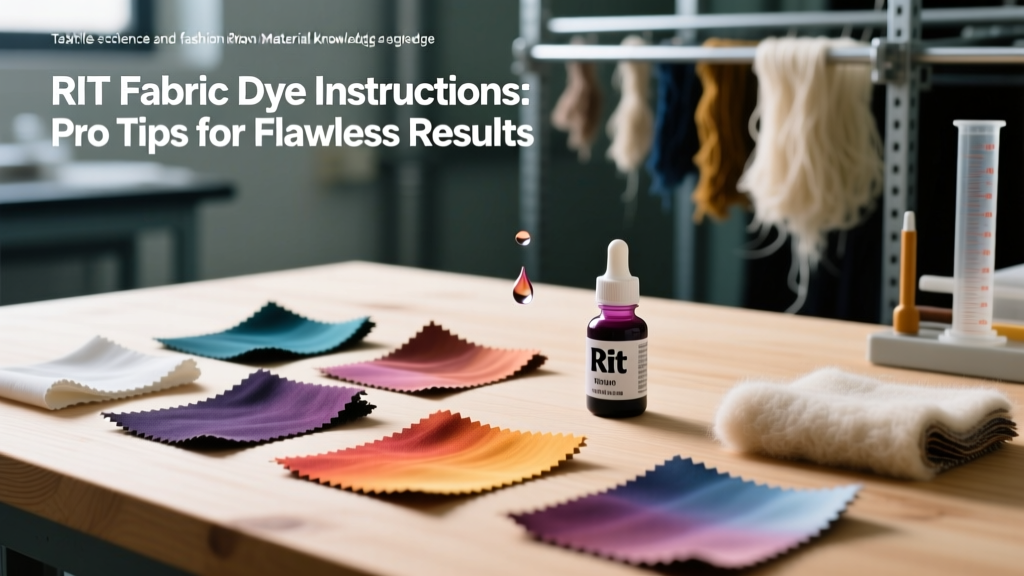 RIT Fabric Dye Instructions: Pro Tips for Flawless Results
