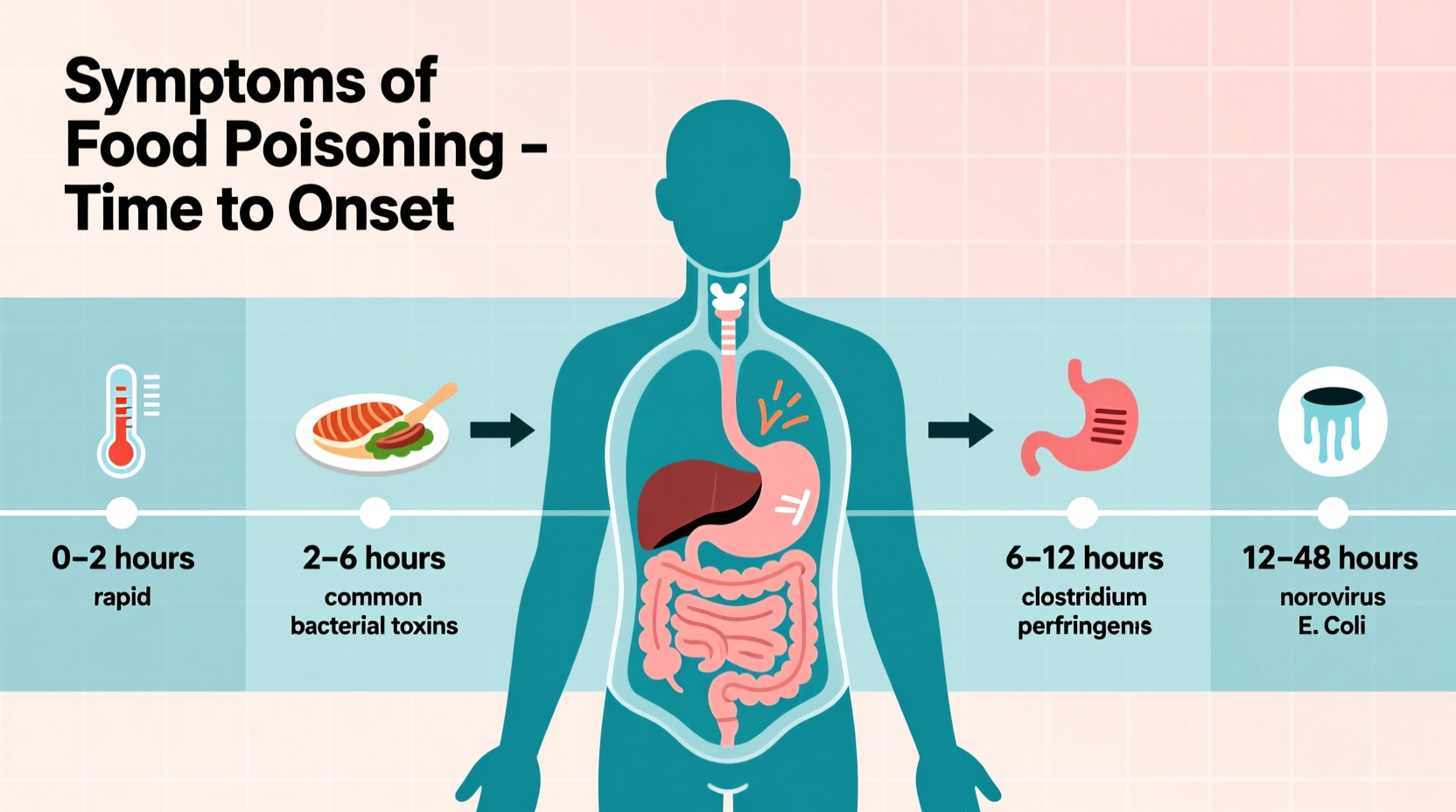 how long after eating food can you get poisoning
