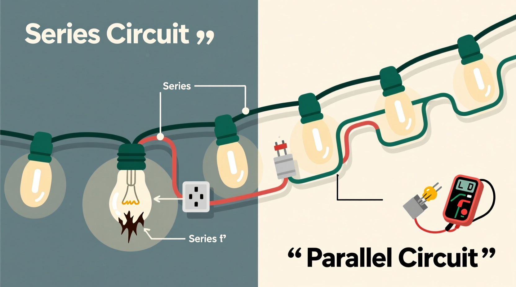 why do some christmas lights go out when one bulb fails and how to prevent it