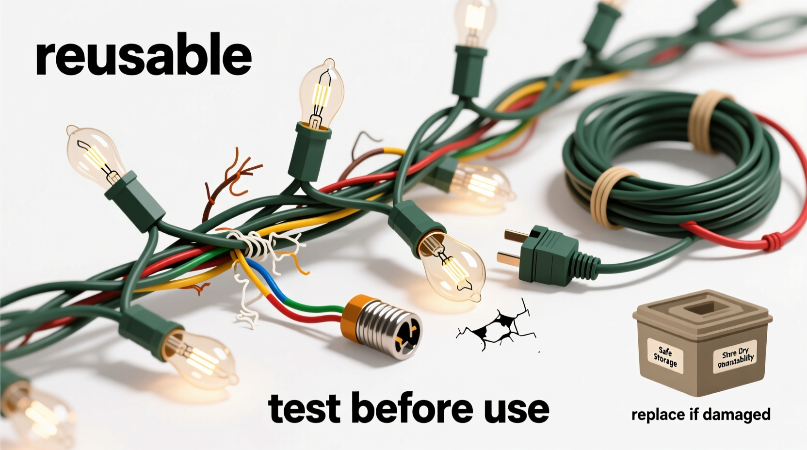 can you reuse old christmas lights safely how to test for damage and prevent fire hazards